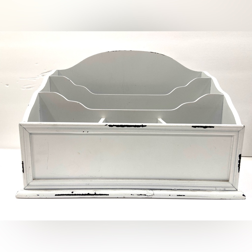 White desk organizer